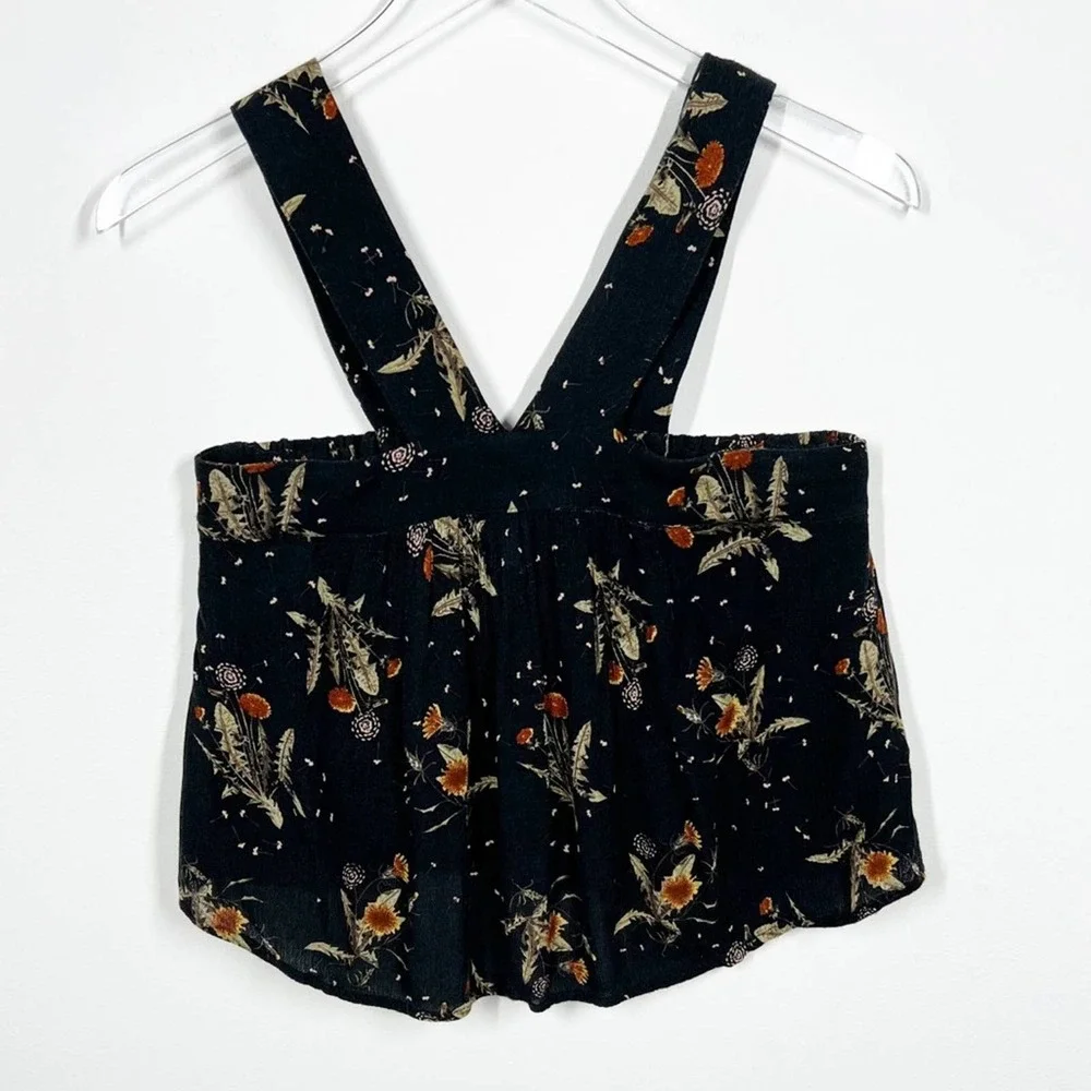 BP Sunflower Floral Cropped Wide Strap Rayon Tank Top Size Medium - Picture 2 of 7